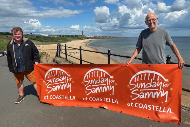 Sunday for Sammy representatives Paul Irwin (left) and Ray Laidlaw at Tynemouth.