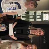 Laura Weightman, centre, with Ewan Line and Charlotte Marshall, who both won awards. Picture: George Patterson