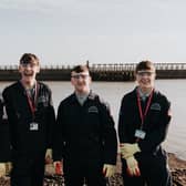 Renewable energy students at the Port of Blyth.