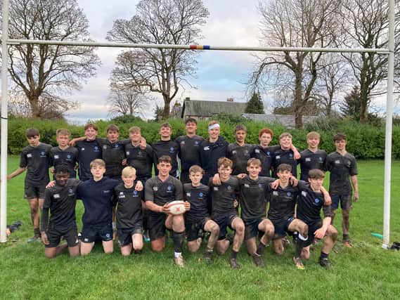 Berwick Rugby Club U16s, who beat Lenzie to qualify for the semi-finals of the Scottish Bowl.