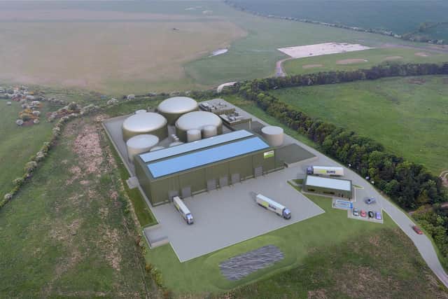 A CGI image of what the anaerobic digestion facility at Ellington will look like. Photo: Suez.