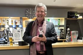 Gordon Castle received his award at the annual Red Bulb dinner.