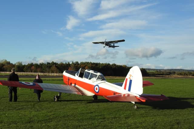 People could see the Chipmunk at close quarters and enjoy the Auster in flight. Picture by Anne Hopper.