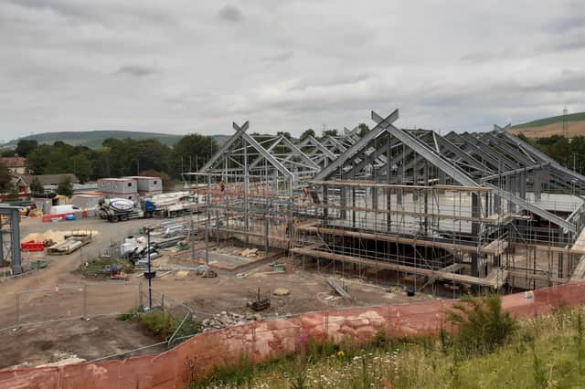 Construction of the new visitor centre and whisky distillery in Wooler.