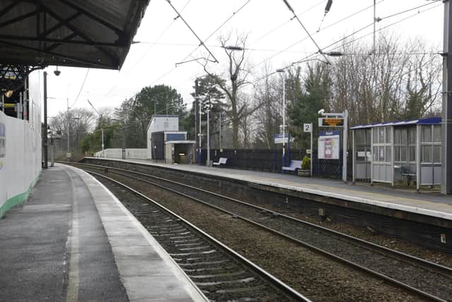 Platforms at Morpeth Railway Station. Northern trains stop at this station.