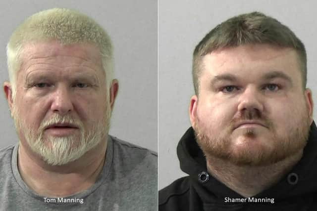 Tom Manning, left, and Shamer Manning, right, were involved in several burglaries.