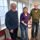 Belford Museum trustees Chris Ormerod, Karon Ives and Martin McMahon in the newly refurbished rear exhibition room.