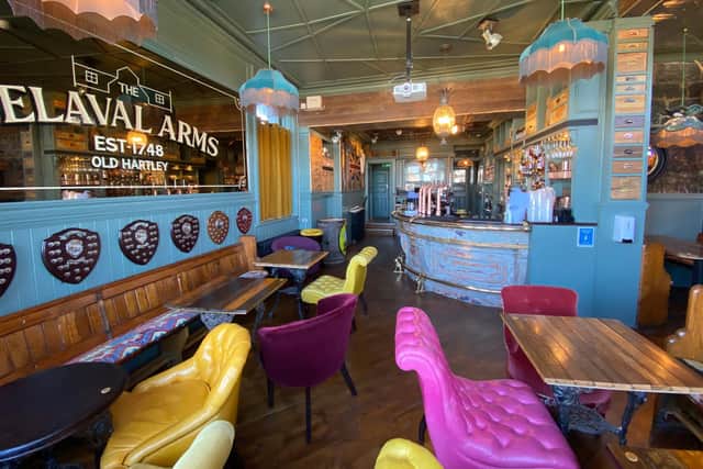 Inside the new look Delaval Arms pub.