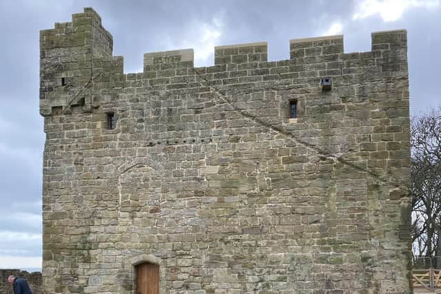 Exterior of Cresswell Pele Tower after its repair and restoration.