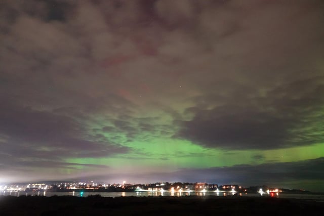 The Northern Lights could clearly be seen over Spittal. Picture: Nicola Warren