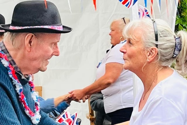Residents had a great time at the jubilee party.