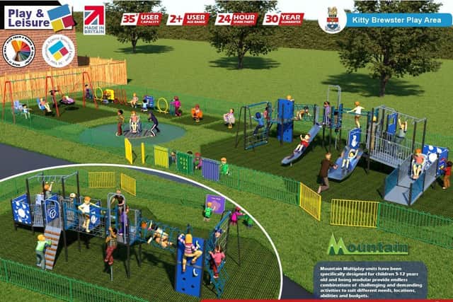 An artist's impression of what the playground might look like.