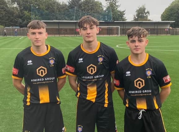 Bailey Geliher (16), Noah Millington (17) and Ryan O’Connor (17) who all made their debuts with the Morpeth first team in the past week.