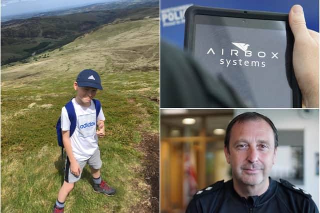 A 10-year-old boy was brought to safety – with a helping a hand from technology – after getting lost on the Cheviots.