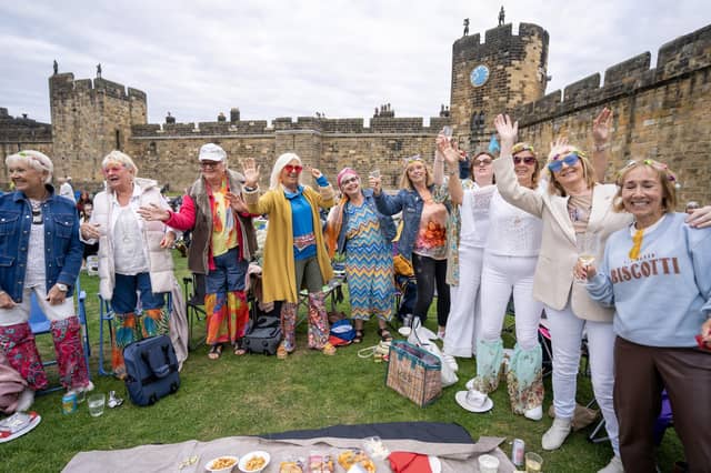 Abba fans loving Mamma Mia at Alnwick Castle.
