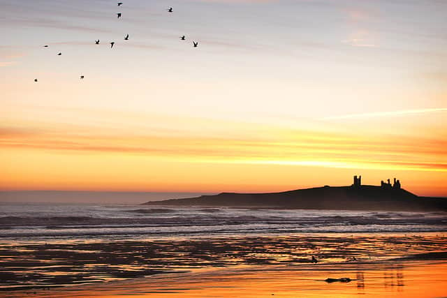 Andy Craig's spectacular photograph of Dustanburgh Castle.