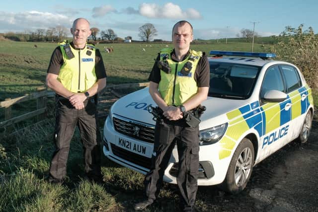 Sergeant Calum Meikle (left) and PC Peter Baker, of Northumbria Police’s Rural Policing Team.