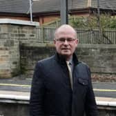 Ian Levy, Blyth Valley MP, at Cramlington Station.