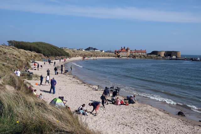 The Northumberland coast - the beach pictured is Beadnell - has a high proportion of holiday homes.