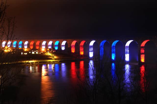 Lights of the Royal Border Bridge.