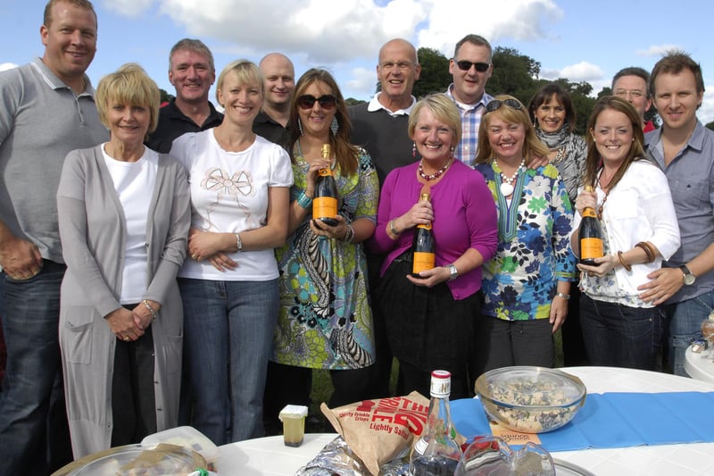 A group outing for members of Northumbria Health Care Trust at the 2010 Jools Holland  concert in the Alnwick Castle pastures. 
.