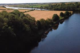The River Coquet from the air.