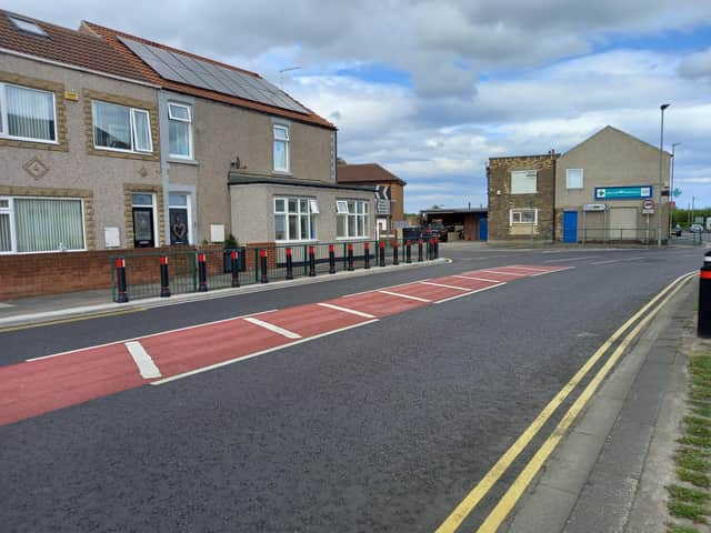 Some of the road improvements at Barrington Corner in Stakeford.