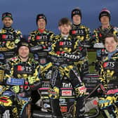 Back row from left: Rory Schlein, Jye Etheridge, Jonas Knudsen, Thomas Jorgensen. Front: Nathan Stoneman, Leon Flint, Connor Coles. Picture: Berwick Speedway