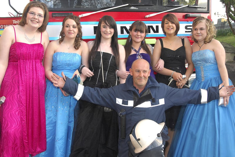Winner of the unusual transport trophy in 2009 went to these girls who arrived in a fire engine.