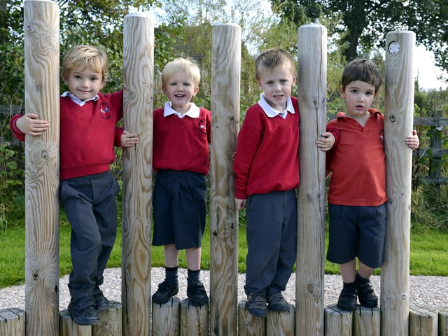 It's all boys with Netherton First School's new pupils.