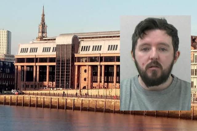 Michael Quinn (inset) was jailed for four-and-a-half years at Newcastle Crown Court.