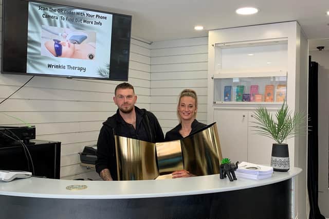Nick and Sarah in their new clinic at Sanderson Arcade in Morpeth.