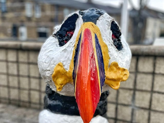 A puffin at Town Square.