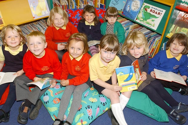 New starters at Rothbury First School in September 2004.