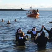 #teamsusie at a previous Boxing Day dip dressed as nuns.