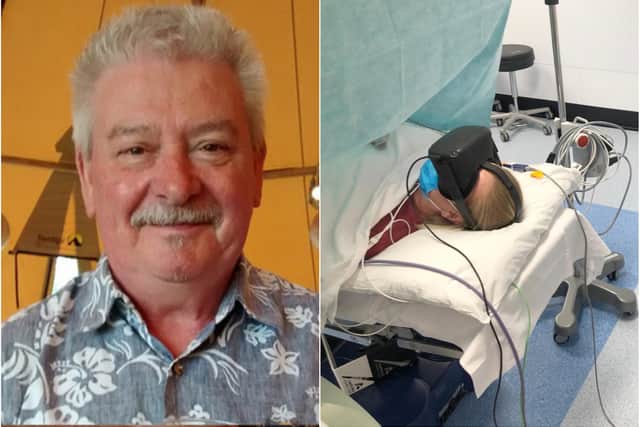 Ian McDonough, from Alnmouth, had knee replacement surgery while watching Bohemian Rhapsody.
