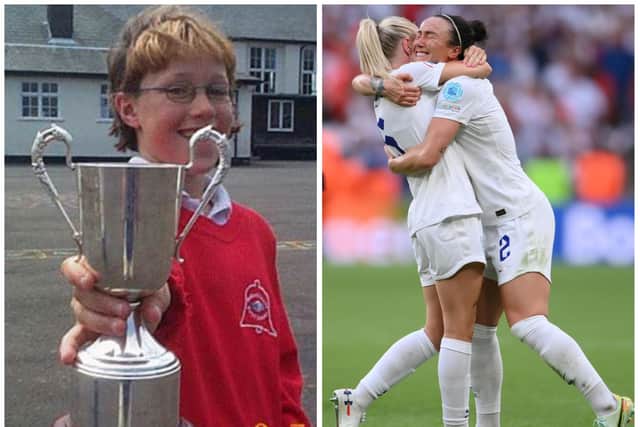 England player Lucy Bronze, who attended Belford First School.
