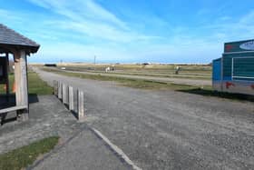 Chare Ends car park on Holy Island is closed to the public.