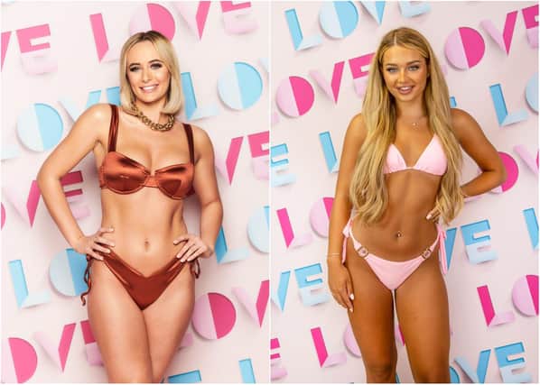Love Island contestants Millie Court, 24, from Essex, a fashion buyer’s administrator, and Lucinda Strafford, 21, from Brighton, an online fashion boutique owner.
