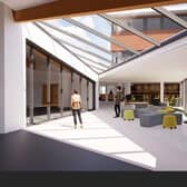 An image showing how the revamped reception area could look. Picture from Space Architects