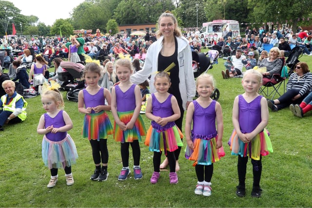 Young performers at Blyth's Jubilee Picnic in the Park.