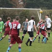 Action from the semi-final action Lowick, which North Sunderland Reserves won 3-0. Picture: Michael Fawcus