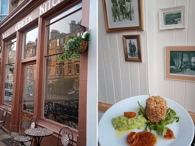 Found in Dalkeith Road, The Wee Greek Kitchen is a cosy family-run restaurant and takeaway offering homemade Greek and Mediterranean cuisine. There are a huge number of GF dishes clearly marked on the menu here - like this lamb croquette with avocado tzatziki and fig sauce.