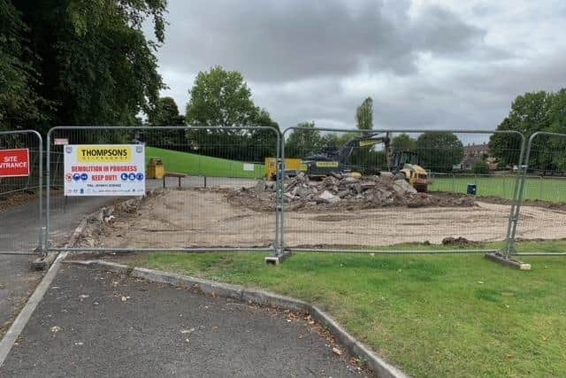 The former Storey Park community centre has been demolished.