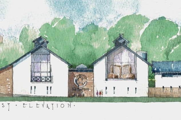 An impression of how the proposed new whisky distillery and visitor centre in Wooler will look. 