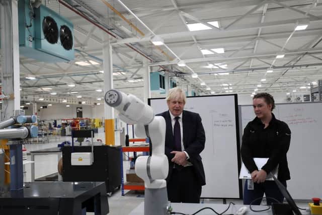 The PM met apprentices during his whistlestop tour of the Blyth factory.