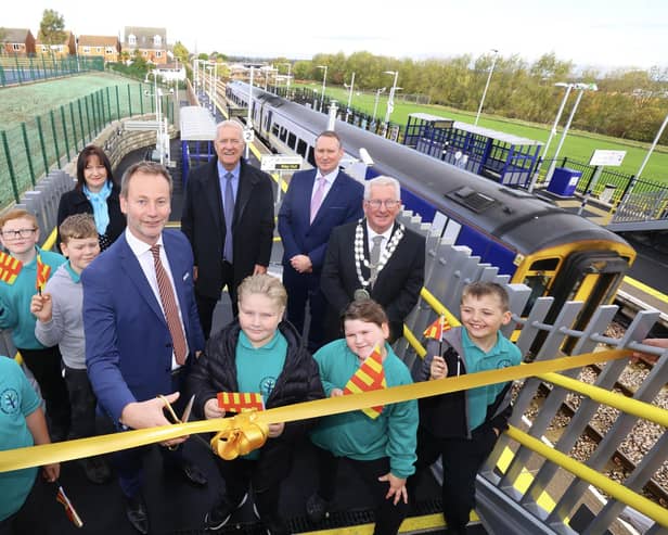 The opening of the Blyth Bebside railway station in October 2025.
