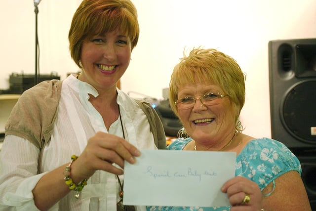 Mandy Townsend presents a cheque for £700 to Jane Stirton from Wansbeck Special Care Baby Unit. The cash was raised by Blyth Spartans Social Club via various fundraising events.