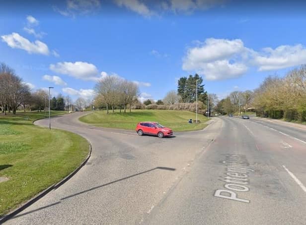 The junction of the A192 and the road which leads to the Lancaster Park estate. Picture from Google.