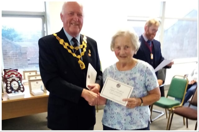 Mrs Marshall of 42 Bay View received the Highly Commended award for the Garden Central Ward.